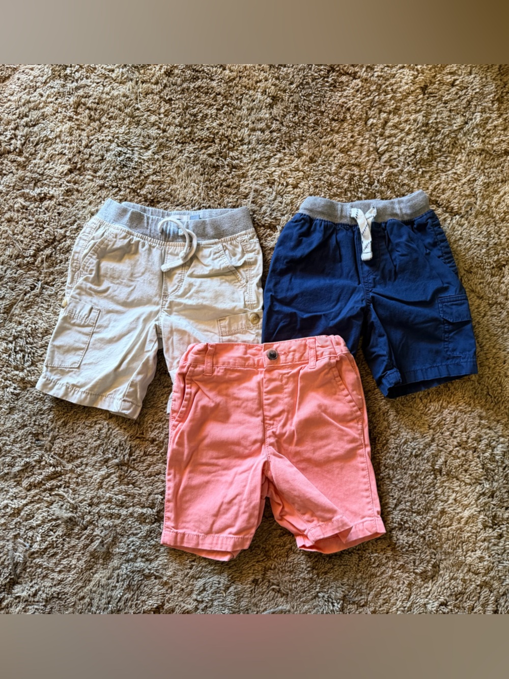 The Children's Place Trio Shorts Set - Pink, Navy, Cream